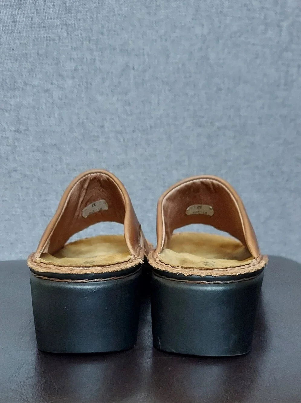 Naot Rome Slide Sandals Latte Brown Leather Women Size 37 (6.5/7) Comfy